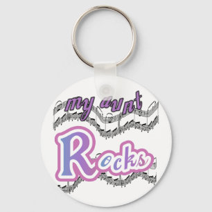 My Aunt Rocks Tshirts and Gifts Keychain