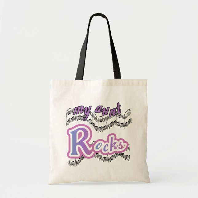 My Aunt Rocks Tshirts and Gifts Tote Bag (Front)