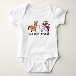 My Aunt Your Aunt Gifts For Auntie  Baby Bodysuit