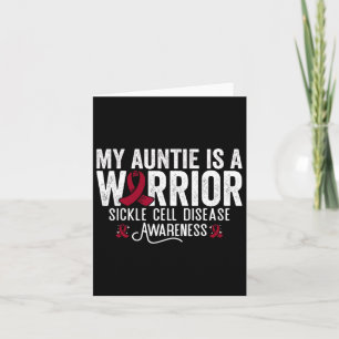 My Auntie Is A Warrior Sca Sickle Cell Anemia Awar Card