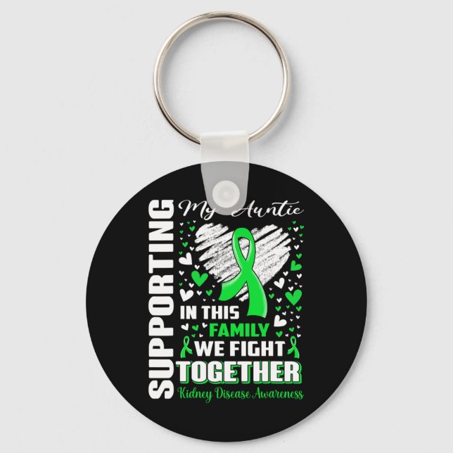 My Auntie Kidney Disease Awareness  Keychain (Front)