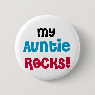 My Auntie Rocks Tshirts and Gifts 2 Inch Round Button