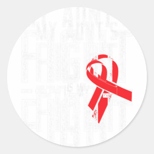 My Aunt's Fight is My Fight Blood Cancer Awareness Classic Round Sticker