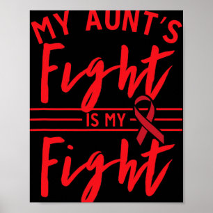 My Aunt's Fight Is My Fight Blood Cancer Awareness Poster