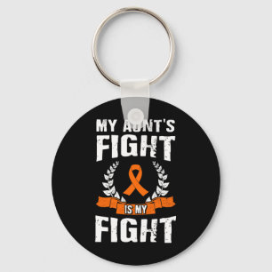 My Aunt's Fight Is My Fight Leukaemia Awareness 1 Keychain