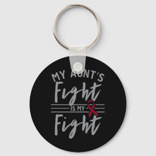 My Aunt's Fight is My Fight Sickle Cell Anemia Awa Keychain