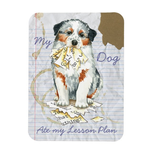 My Aussie Ate My Lesson Plan Magnet (Vertical)