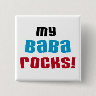 My Baba Rocks T-shirts and Gifts 2 Inch Square Button