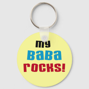 My Baba Rocks T-shirts and Gifts Keychain