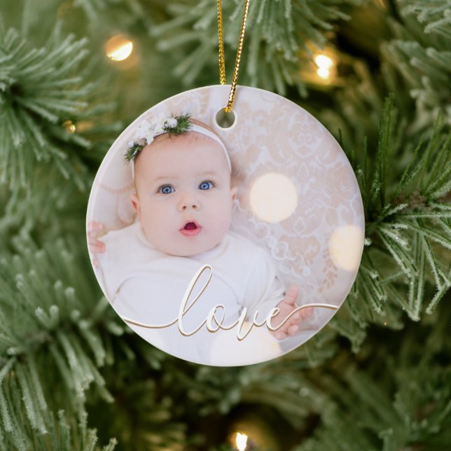 My Baby Photo Custom Ceramic Ornament (Tree)