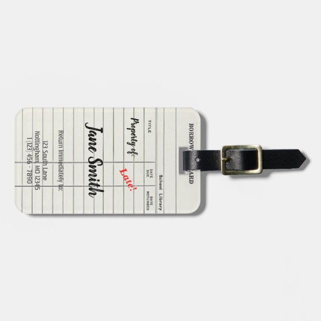 My Bag is Checked Out! Luggage Tag (Front Horizontal)