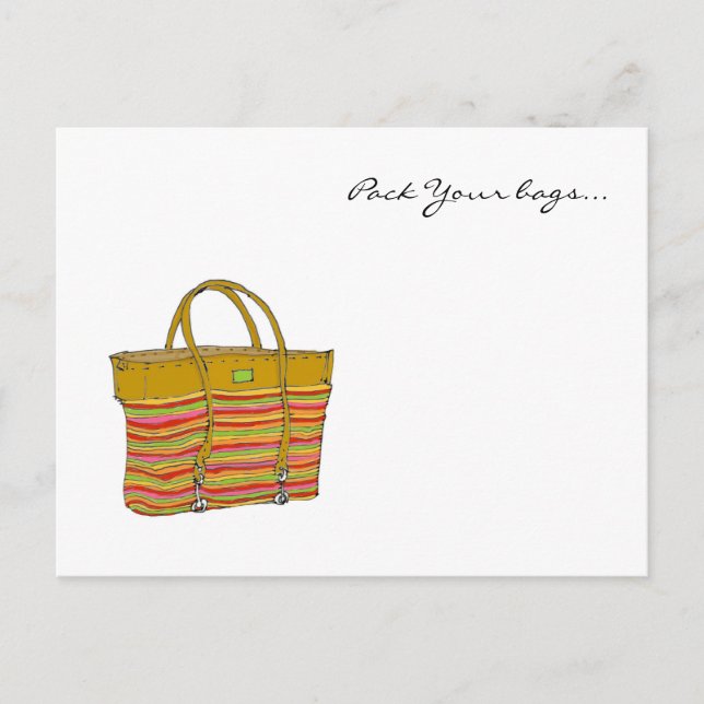 my bag, Pack Your bags... Postcard (Front)