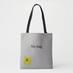 My bag shoulder tote featuring a yellow sunflower