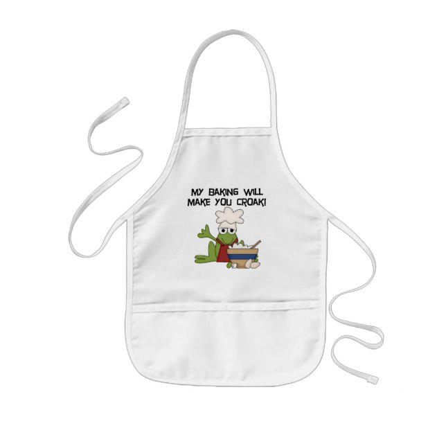 My Baking Will Make You Croak T-shirts and Gifts Kids Apron (Front)
