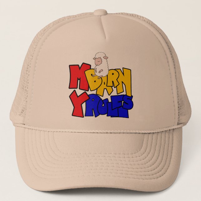 My Barn My Rules Lamb Trucker Hat (Front)