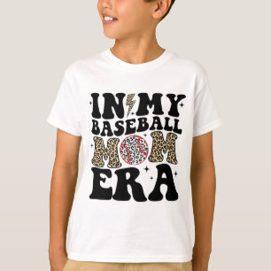 My Baseball Mom Era Leopard Mom Baseball Mama Moth T-Shirt