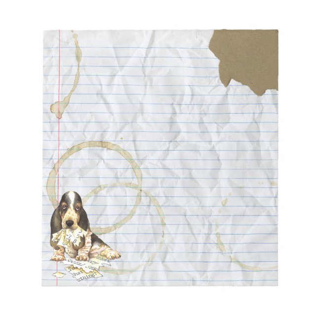My Basset Ate My Lesson Plan Notepad (Front)