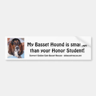 My Basset Hound is smarter than ..... Bumper Sticker