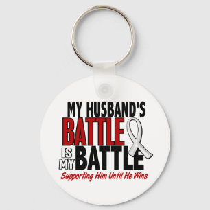 My Battle Too 1 Husband BONE / LUNG CANCER Keychain