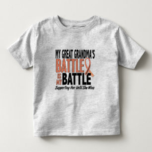 My Battle Too Great Grandma Uterine Cancer Toddler T-shirt