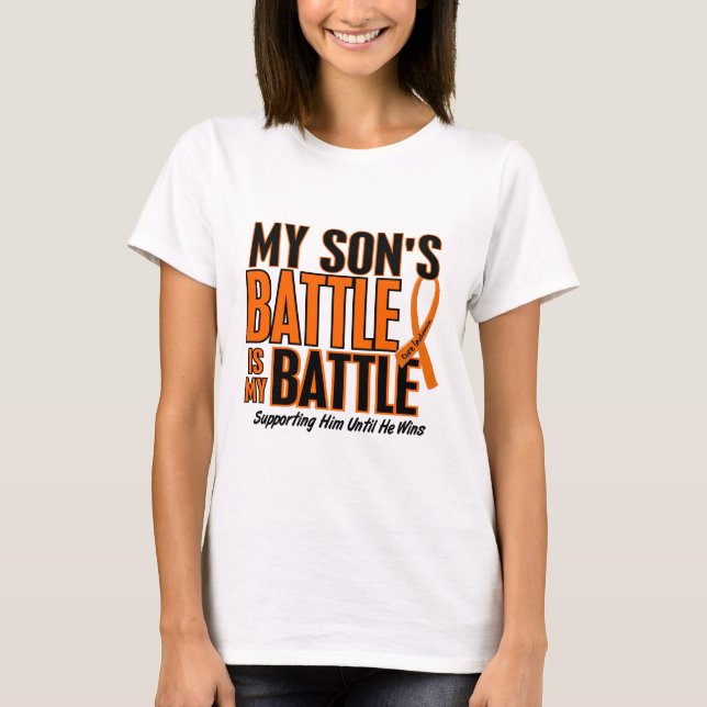 My Battle Too Son Leukaemia T-Shirt (Front)