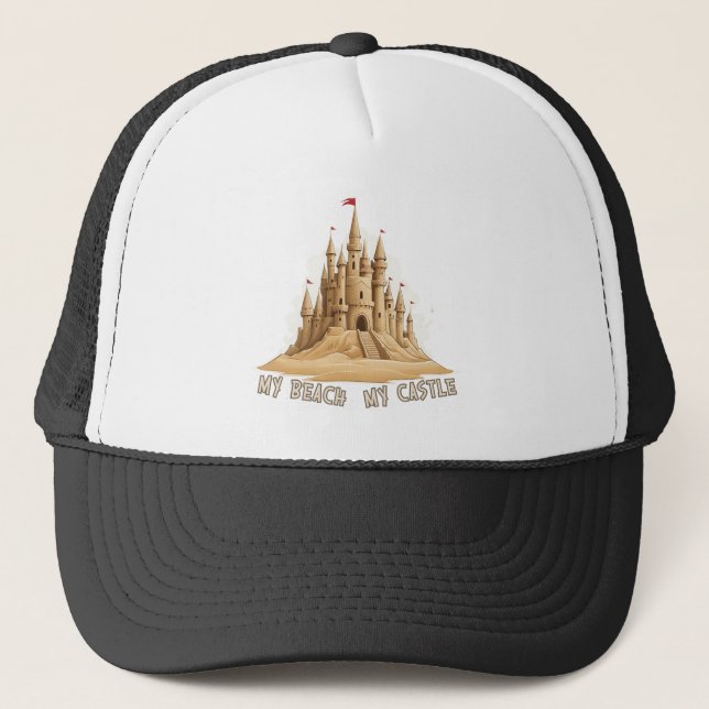 My Beach, My Sandcastle Trucker Hat (Front)