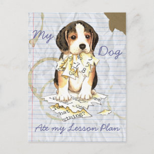 My Beagle Ate My Lesson Plan Postcard