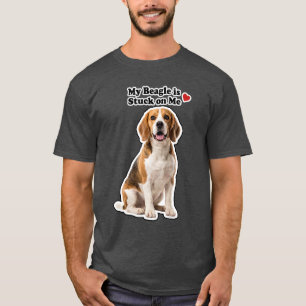 My Beagle Is Stuck On Me Cute Dog Lover T-Shirt