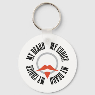 My Beard, My Choice - Red Goatee Keychain