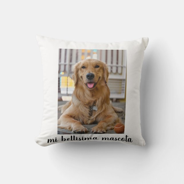 my beautiful pet throw pillow (Front)