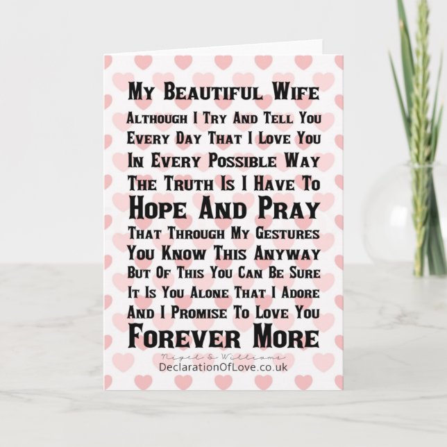 My Beautiful Wife Card (Front)