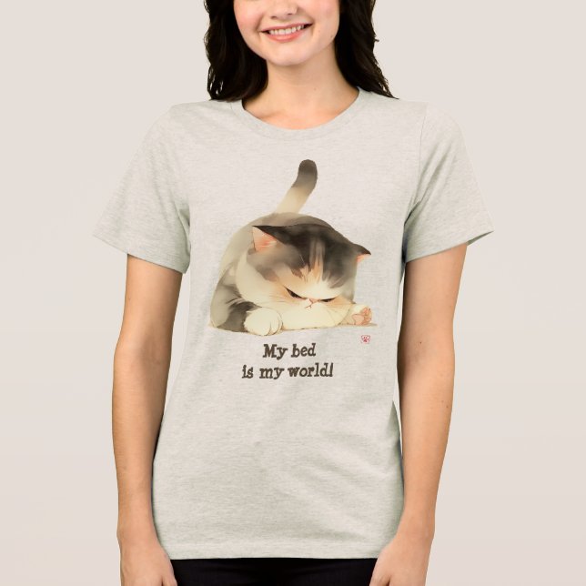 My Bed is My World Tri-Blend Shirt (Front)