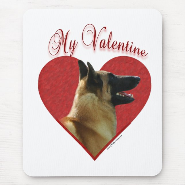 My Belgian Malinois Valentine Mouse Pad (Front)