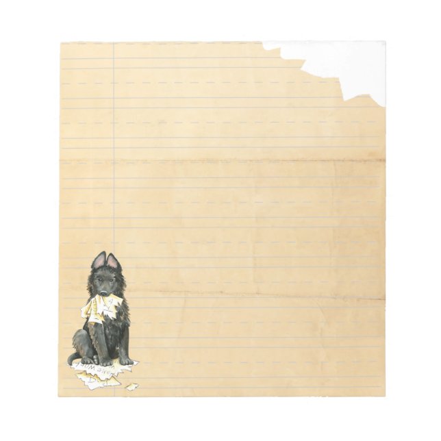 My Belgian Sheepdog Ate My Homework Notepad (Front)