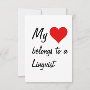 My Belongs To A Linguist Card