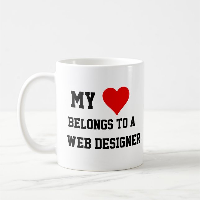 My Belongs To A Web Designer Mug (Left)