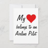 My Belongs To An Airline Pilot Card