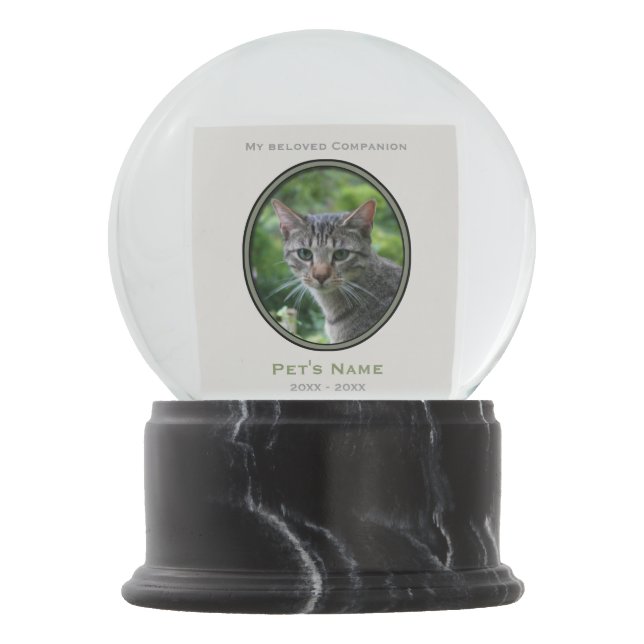 My Beloved Companion 1 Pet's Keepsake Snow Globe (Front)