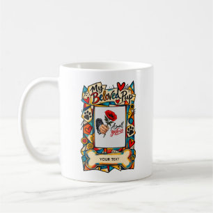 My Beloved Pup – Colorful Cubist Custom Dog Photo Coffee Mug