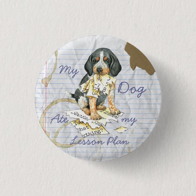 My Berner Ate My Lesson Plan 1 Inch Round Button (Front)