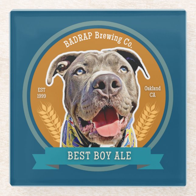 My Best Boy Beer Label Coaster (Front)