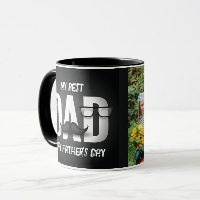 My Best DAD Ever, Father's Day Photo Coffee Mug (Front Left)