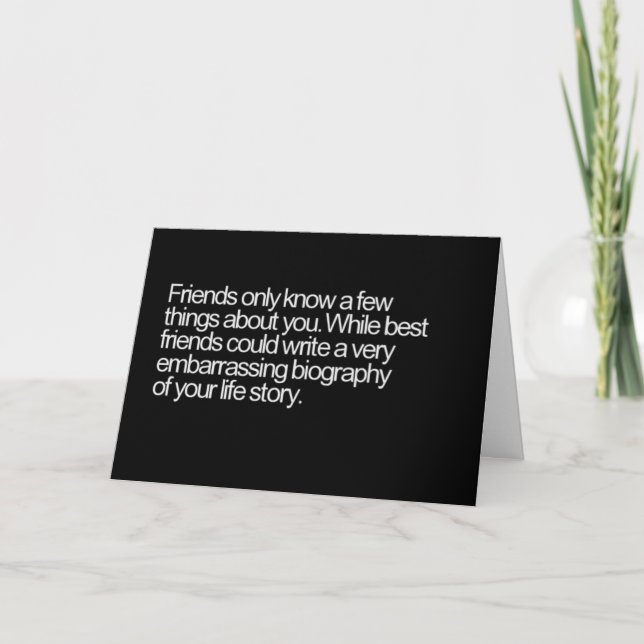 **MY BEST FRIEND** BIRTHDAY CARD (Front)