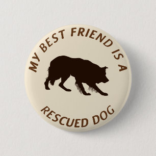 My Best Friend (Border Collie) 2 Inch Round Button