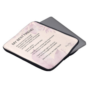My Best Friend Encouragement Poem Poetry Laptop Sleeve