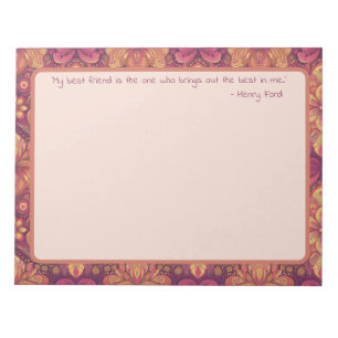 My Best Friend Floral Note[ad Notepad