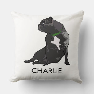 My best friend, french bulldog throw pillow