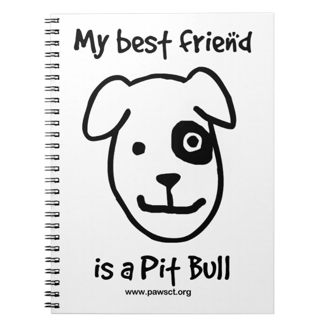 My best friend is a pit bull notebook (Front)