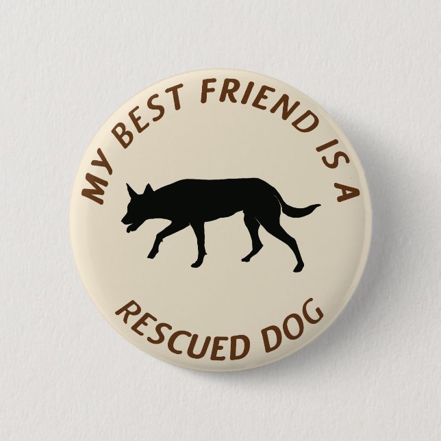 My Best Friend (Kelpie) 2 Inch Round Button (Front)