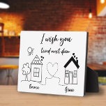 My Best Friend My Soul Sister Birthday Plaque<br><div class="desc">This plaque features Two cute house of you and your Best Friends! Says "I Wish you lived next door". This is a Customizable plaque. Best Friend Birthday Gift. Custom State To State Christmas plaque.</div>